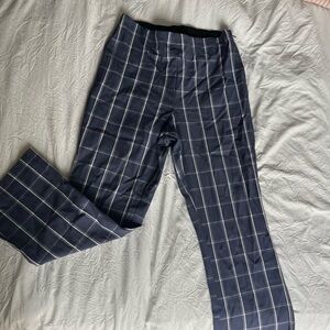 Navy Plaid Trousers
